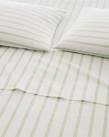 Siesta Patterned Organic-Cotton Percale Sheets